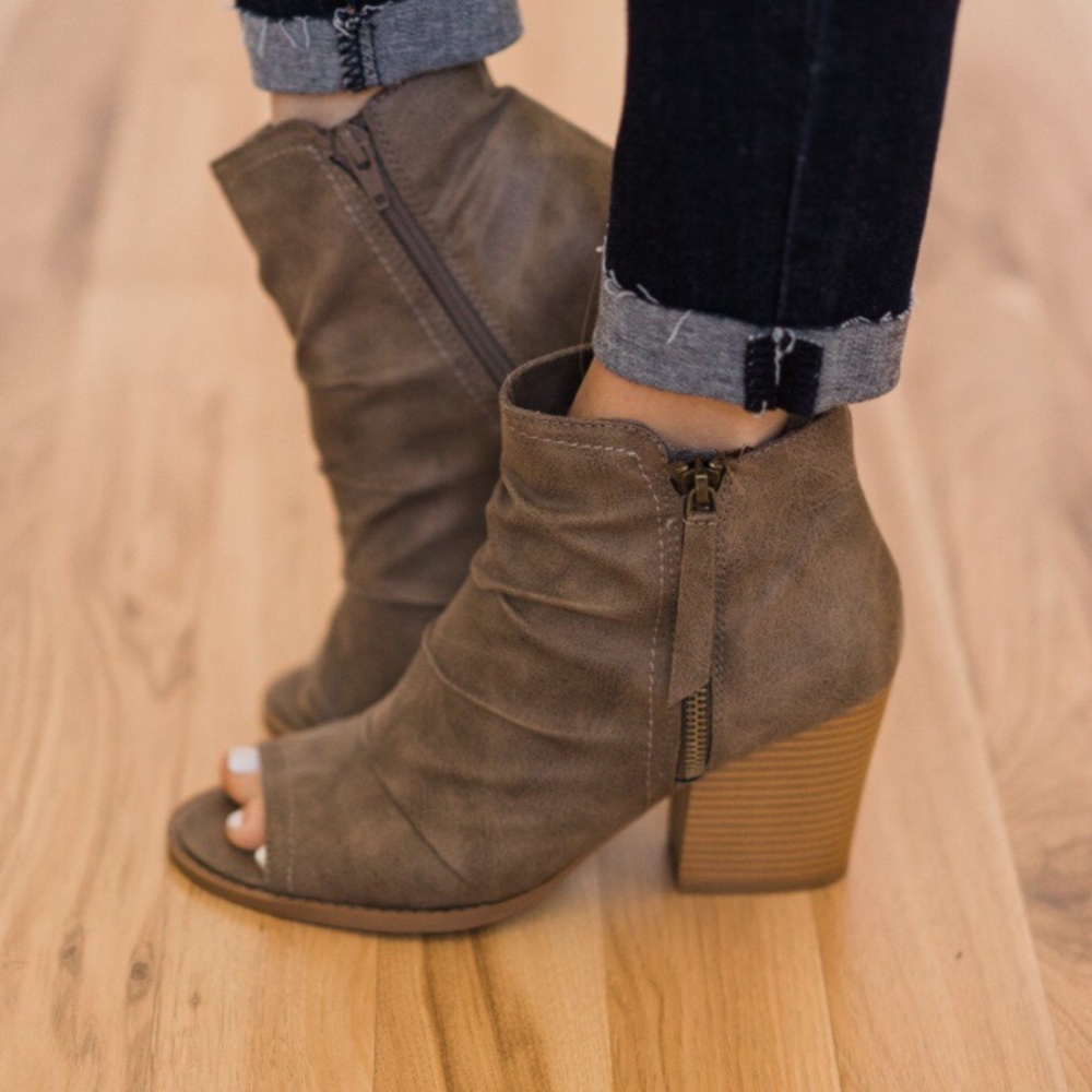 🆕Rampage Ram-Petite Open Toe Booties